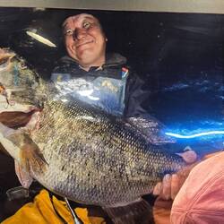 This guy caught a 15lb bass. With his own lure. He owns Japanese denim store