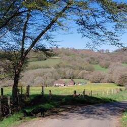 Looking down at our house from the top of the neighbours paddock