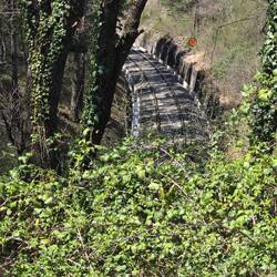 The train runs into the mountain right under the farm!