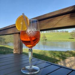 And a delicious Aperol Spritz....eventually