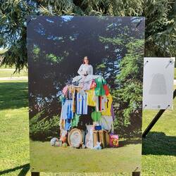 A very poignant art show with images of some of the surviving relatives from the original village