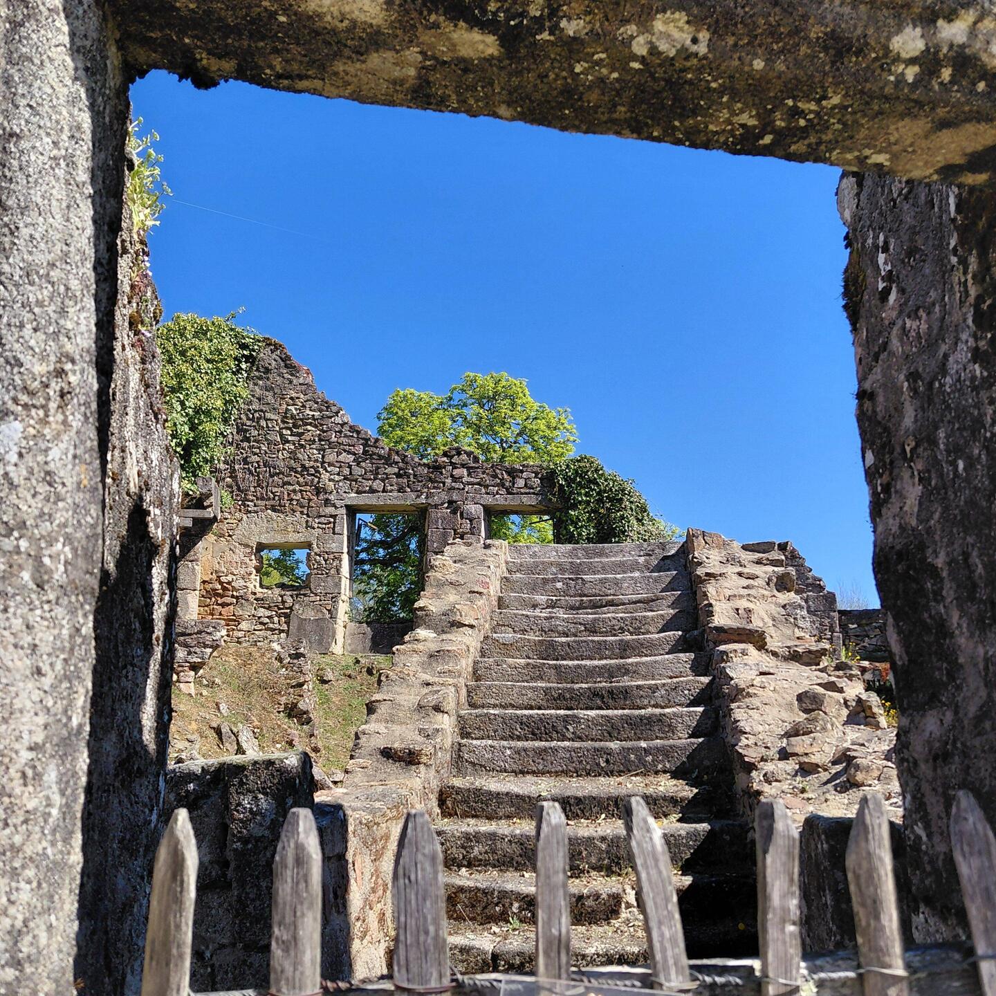 Windows at the top of the stairway to nowhere