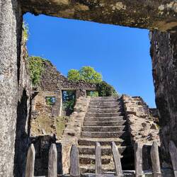 Windows at the top of the stairway to nowhere