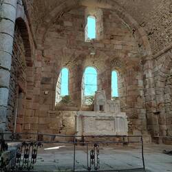 Inside the church where the women and children were innocently led and trapped