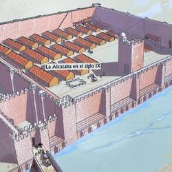 Festung Alcazaba, 25 Wachtürme, 550m lange Mauer