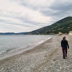 Strandspaziergang Richtung Alessio