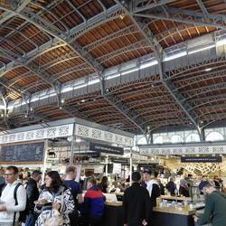 The tapas bar was doing a roaring trade