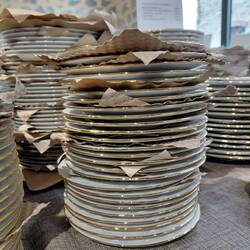 The Royal Limoge Porcelain dinner services stacked for sale