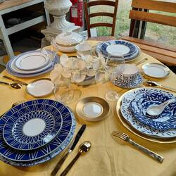 Channelling Grannie's love of blue china