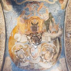 Left bottom: coat of arms of the first 'American' student ... came here from Peru — Archiginnasio.