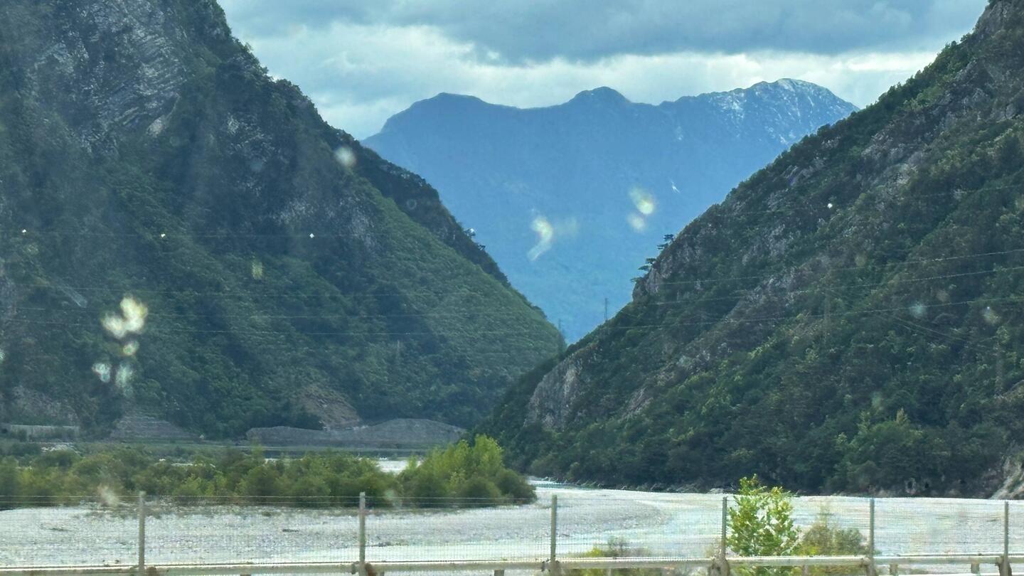 Nach dem Kanaltal Blick auf den Glues Tagliamento und die italienischen Alpen