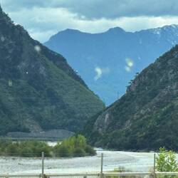 Nach dem Kanaltal Blick auf den Glues Tagliamento und die italienischen Alpen