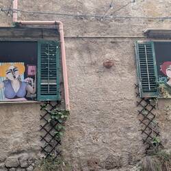 Wandmalereien in der Nähe vom Palazzo Steri