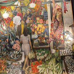 Das berühmte Gemälde von Renato Guttuso LA VUCCIRIA