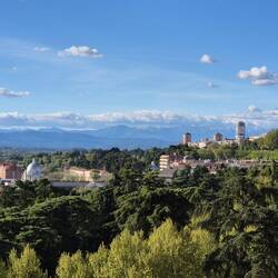 Blick vom ,Templo de Vedod' auf bis zu 2.400 m hohe Berge
