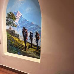 Statt Bilder aufhängen kann man auch Wände bemalen
