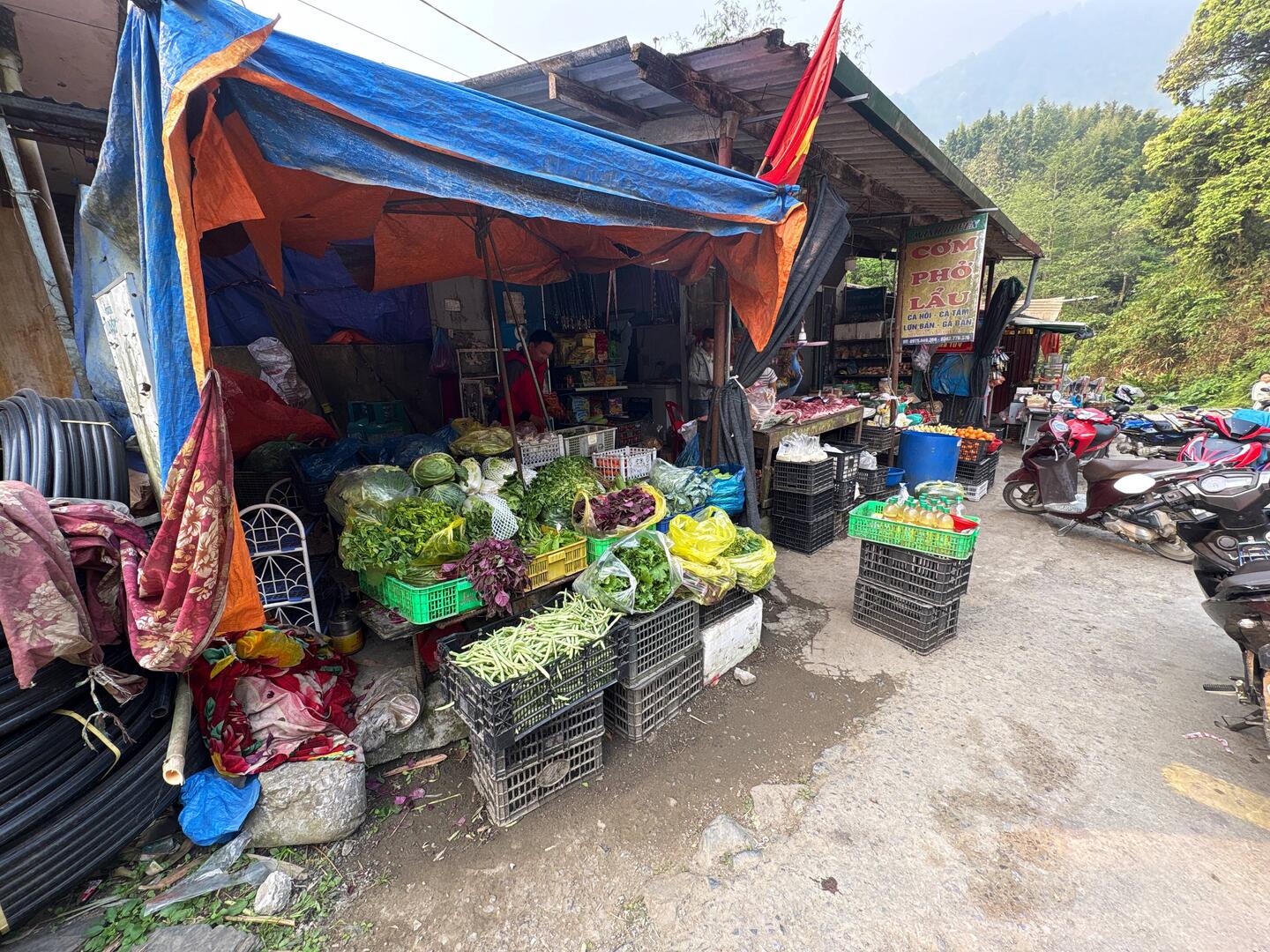 Buying groceries for the trek