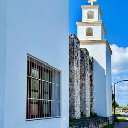 Die Kirche wurde auf den Fundamenten eines Mayatempel mit dessen Steinen gebaut