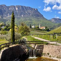 der Blick zurück auf Kaltern