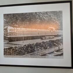 A picture of a picture of the original station.