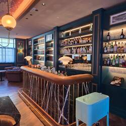 The Library Bar in the hotel.