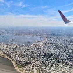 Anflug auf Montevideo - hier fing vor 4 1/2 Monaten alles an