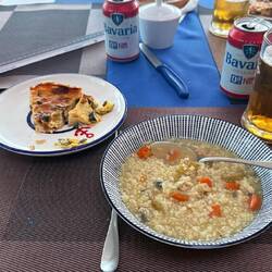 Fischsuppe, nochmals Frittata 🥰