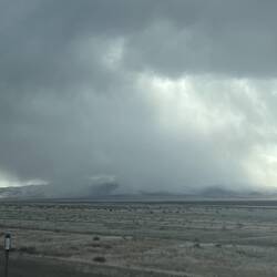 Snow squalls all around.