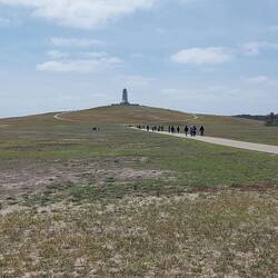 An dem Hügel haben Sie erst mit ihren Gleitern geübt.