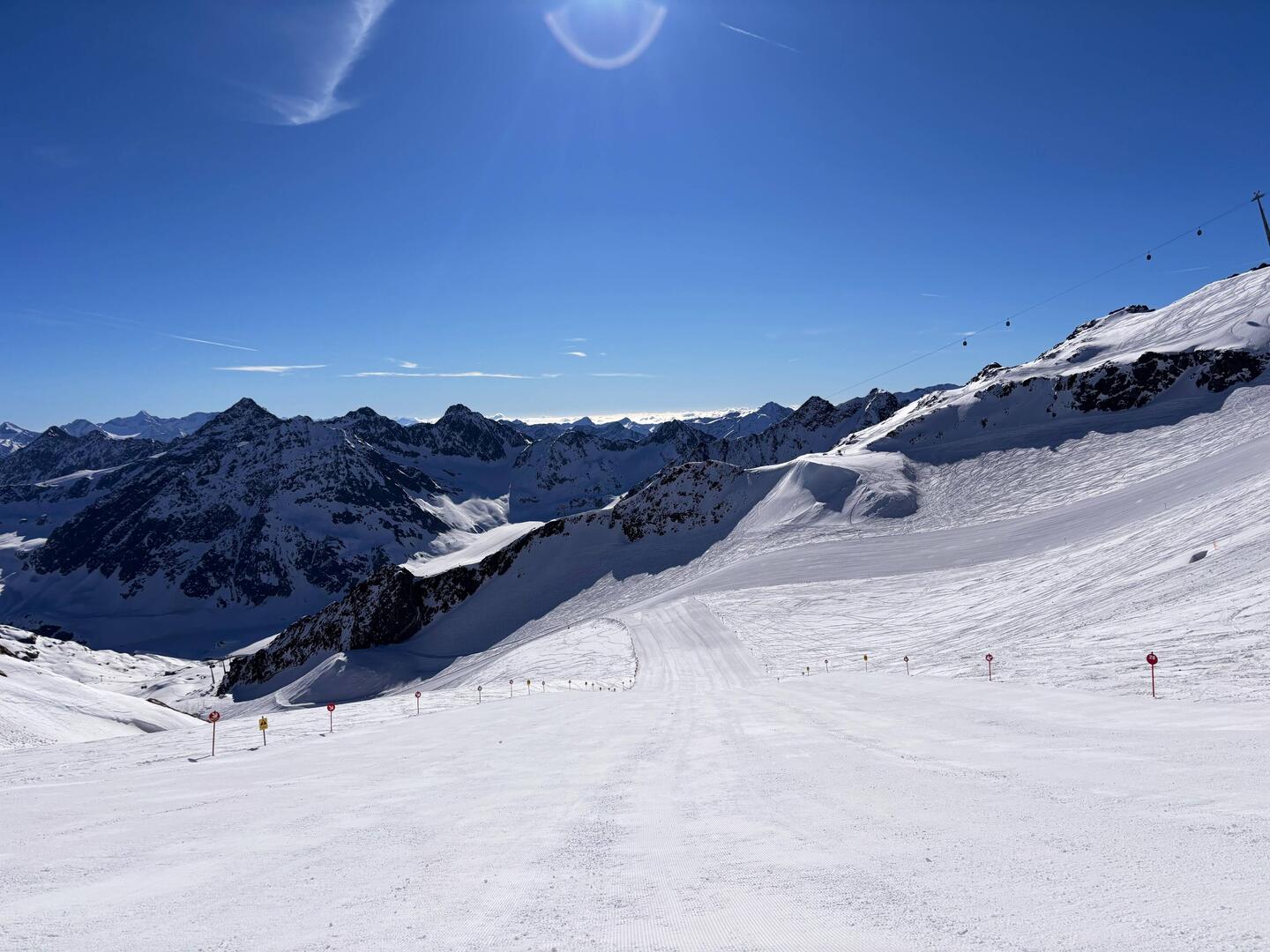 Alleine am Morgen auf der Panorama Abfahrt