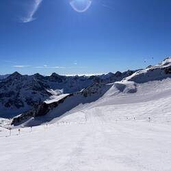 Alleine am Morgen auf der Panorama Abfahrt