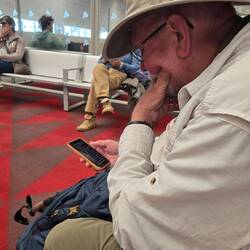 Waiting for the train