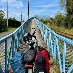 Radübergang über der Bahntrasse