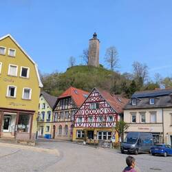 Auf dem Marktplatz von Bad Berneck