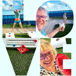 Zum Abschluss: Corn Hole, jeder hat mal gewonnen ❤️
