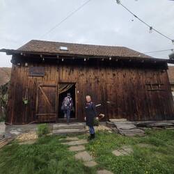 Mersendorf 65 Gastronomical where we ate in a barn.