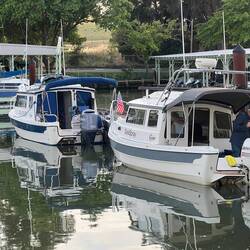 Another view of our boats at the guest dock.