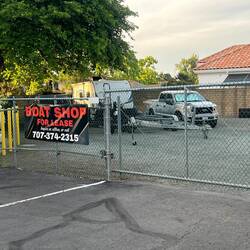 Fenced in and gate locked. We'll see how many of the rigs we can fit in here once everyone is here.