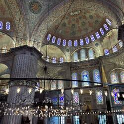 Dans la mosquée bleue