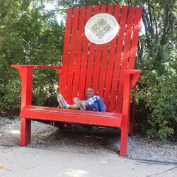 ...until I decided to lean back. It wasn't easy to extricate myself