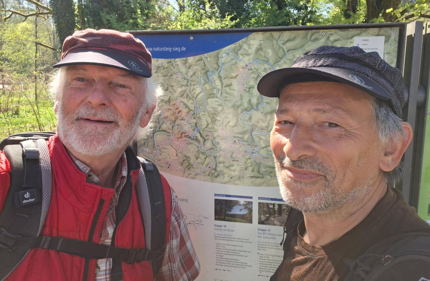 Am Trailhead der längsten Etappe vom Natursteig Sieg.