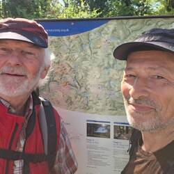 Am Trailhead der längsten Etappe vom Natursteig Sieg.