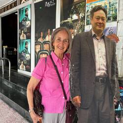 Outside a cinema near my place, with my friend, Ang Lee