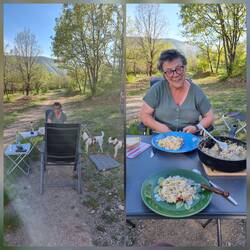 Abendessen auf'm Weg