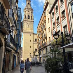 One of the towers, from the ground..