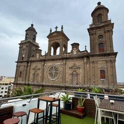 Auf der Dachterrasse