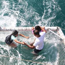 Crazy. It was much too cold, but they seemed to enjoy it