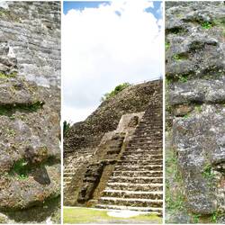 Gesichter zieren den Tempel