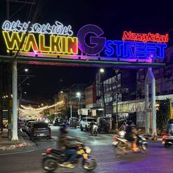 Walking street, Nong Khai. Ironically named as it was so busy, it wasn't easy to walk!