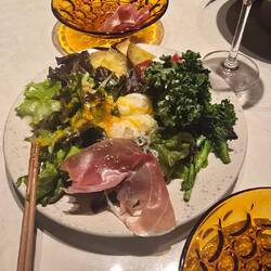 Salad course , sorry never was able to take a picture before we started